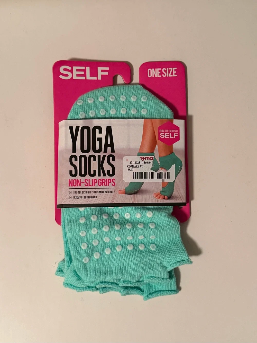 SELF Mint Green Non-Slip Yoga Socks - One Size